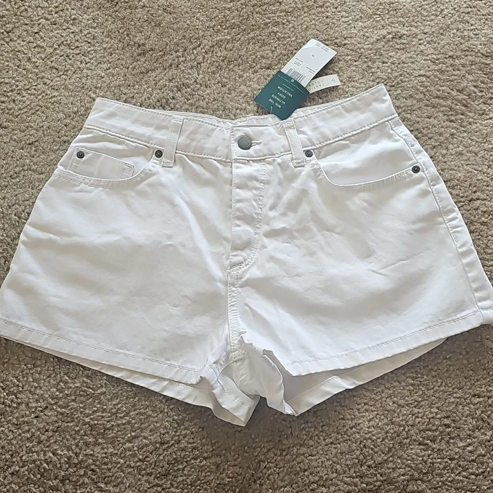 Roxy White Denim Shorts Size 28